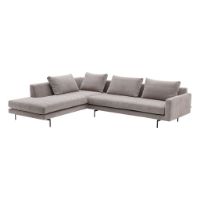 Billede af Wendelbo Edge V.2 Venstrevendt Hjørnesofa 289 x 229 cm - Soft 3/Sort Lakeret Stål