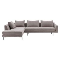 Billede af Wendelbo Edge V.2 Venstrevendt Hjørnesofa 289 x 229 cm - Soft 3/Sort Lakeret Stål