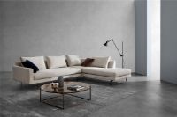 Billede af Wendelbo Edge V.2 Venstrevendt Hjørnesofa 289 x 229 cm - Soft 3/Sort Lakeret Stål