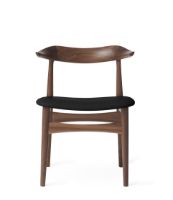 Billede af Warm Nordic Cow Horn Spisebordsstol SH: 46 cm - Walnut/Black 