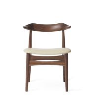 Billede af Warm Nordic Cow Horn Spisebordsstol SH: 46 cm - Walnut/Ivory