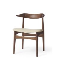 Billede af Warm Nordic Cow Horn Spisebordsstol SH: 46 cm - Walnut/Ivory