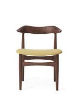 Billede af Warm Nordic Cow Horn Spisebordsstol SH: 46 cm - Walnut/Vanilla