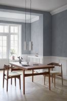 Billede af Warm Nordic Cow Horn Spisebordsstol SH: 46 cm - Walnut/Oak/Vanilla