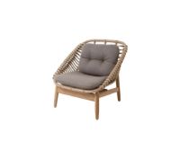 Billede af Cane-line Outdoor Strington Loungestol inkl. AirTouch Hyndesæt SH: 40 cm - Natural/Teak m. Weave 