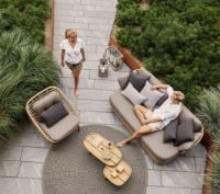 Billede af Cane-line Outdoor Strington Loungestol inkl. AirTouch Hyndesæt SH: 40 cm - Natural/Teak m. Weave 