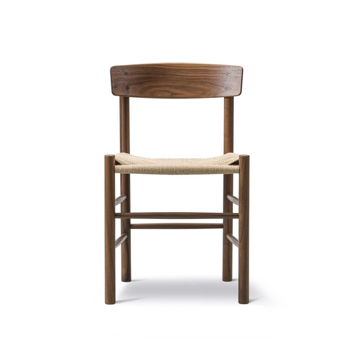 Billede af Fredericia Furniture 3239 J39 Mogensen Spisebordsstol SH: 46,5 cm - Olieret Valnød/Natur Flet