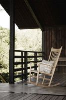 Billede af Fredericia Furniture 16000 J16 Wegner Gyngestol SH: 42 cm - Sæbebehandlet Eg/Naturfarvet Flet