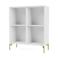 Billede af Montana QS Selection 1112 Show Bogreol med ben 69,6x69,6x30 cm - 101 New White / Brass