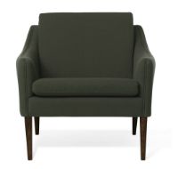 Billede af Warm Nordic Mr. Olsen Lounge Chair SH: 46 cm - Walnut/Dark Green