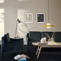 Billede af Warm Nordic Mr. Olsen Lounge Chair SH: 46 cm - Walnut/Pickle Green