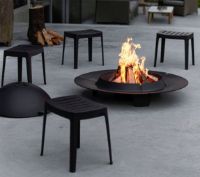 Billede af Cane-line Outdoor Cut Skammel H: 40 cm - Black Aluminium
