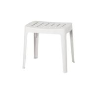 Billede af Cane-line Outdoor Cut Skammel H: 40 cm - White Aluminium