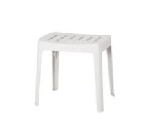 Billede af Cane-line Outdoor Cut Skammel H: 40 cm - White Aluminium