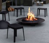 Billede af Cane-line Outdoor Cut Skammel H: 40 cm - White Aluminium