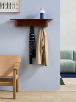 Billede af HAY Korpus Shelf 7 Hooks L 90x25x14 cm - Brick Red