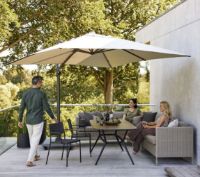 Billede af Cane-line Outdoor Dining Lounge 2 Pers. Sofa Venstre Modul inkl. Hyndesæt L: 153 cm - Taupe Weave/White
