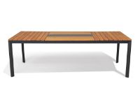 Billede af Mindo 101 Dining Table 222x90 cm - Dark Grey/Teak/Opium Black