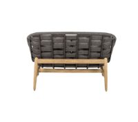 Billede af Cane-line Outdoor Strington 2 Pers. Sofa inkl. AirTouch Hyndesæt L: 135 cm - Dark Grey/Teak m. Soft Rope