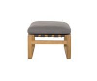 Billede af Cane-line Outdoor Endless Soft Fodskammel inkl. AirTouch Hynde H: 41 cm - Grey/Teak