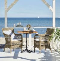 Billede af Sika-Design Lyon Bord 70x70 cm - Teak/Sort