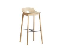 Billede af Woud Mono Bar Stool SH: 75 cm  - Hvidpigmenteret Eg