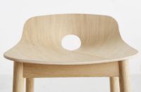 Billede af Woud Mono Bar Stool SH: 75 cm  - Hvidpigmenteret Eg