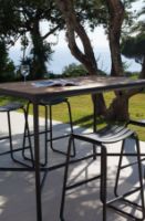Billede af HOUE Four Bar Table 90x160 cm - Aluminium Lamellas / Black 