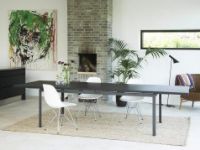 Billede af Rübner Spisebord/Arbejdsbord 240x100 cm - Sort Linoleum/Grafit