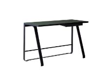 Billede af Bent Hansen Hemingway Skrivebord m. Opladerstation & Skuffe L: 120 cm - Sortlakeret Bøg/Conifer Green Linoleum