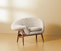 Billede af Warm Nordic Fried Egg Loungestol Venstre SH: 40 cm - Moonlight White