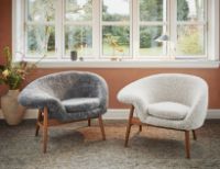 Billede af Warm Nordic Fried Egg Loungestol Venstre SH: 40 cm - Moonlight White