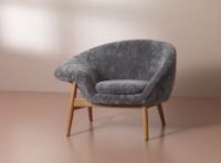 Billede af Warm Nordic Fried Egg Loungestol Venstre SH: 40 cm - Scandinavian Grey