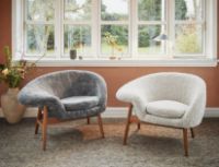 Billede af Warm Nordic Fried Egg Loungestol Venstre SH: 40 cm - Scandinavian Grey