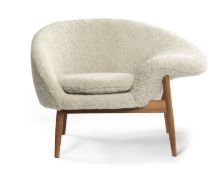 Billede af Warm Nordic Fried Egg Loungestol Højre SH: 40 cm - Moonlight White