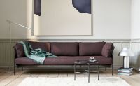 Billede af HAY Can 3 Seater L: 247 cm - Olavi by Hay 14 / Black Steel / Natural Canvas