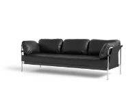Billede af HAY Can 3 Seater L: 247 cm - Sense Black / Chromed Steel