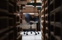 Billede af HOUE FALK Stol Sort H: 83 - 5-stjernet drejefod/Beige