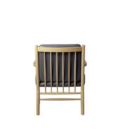 Billede af FDB Møbler J147 Lænestol Erik Ole Jørgensen H: 79,5 cm - Eg/Sort Læder