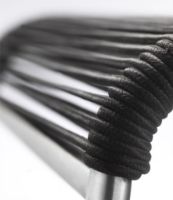 Billede af FDB Møbler M20 Teglgård Snorestol 87x54x65 cm - Rustfrit Stål/Sort