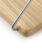 Billede af FDB Møbler B145 Hylde m/Beslag Ejvind Johansson 22x90 cm - Lakeret Eg Finer/Natur/Børstet Rustfrit Stål 