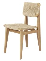 Billede af GUBI Gascoin Outdoor C-Chair Dining SH: 47 cm - Teak/Flet 