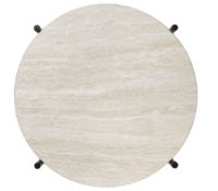 Billede af GUBI TS Outdoor Coffee Table Ø: 80 cm - White/Steel