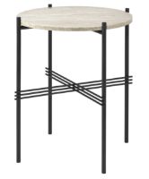 Billede af GUBI TS Outdoor Side Table Ø: 40 cm - White/Steel