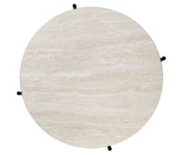 Billede af GUBI TS Outdoor Side Table Ø: 40 cm - White/Steel