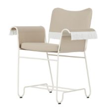 Billede af GUBI Tropique Dining Chair W. Fringes SH: 45 cm - Black/Limonta 12