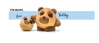 Billede af FableWood Bjørnen Teddy Pick-Me-Up L H: 10 cm - Træ  OUTLET