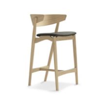 Billede af Sibast Furniture No 7 Bar Stool SH: 65 cm - Soap Oak / Remix 133 Dark Grey 