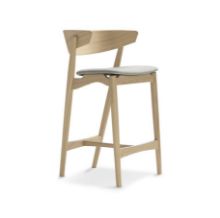 Billede af Sibast Furniture No 7 Bar Stool SH: 65 cm - Soap Oak / Remix 123 Light Grey 