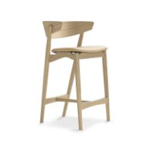 Billede af Sibast Furniture No 7 Bar Stool SH: 65 cm - Soap Oak / Spectrum Honey Leather 